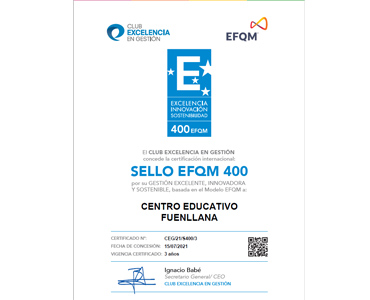 Fuenllana recibe el sello de excelencia europea EFQM 400
